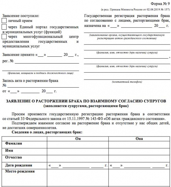 Процедура развода через МФЦ