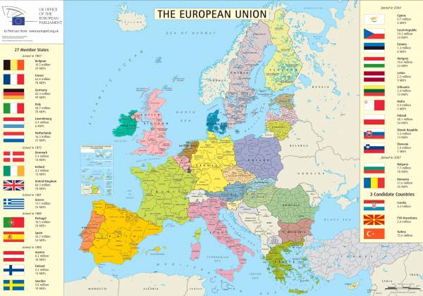 Какие страны входят в Евросоюз